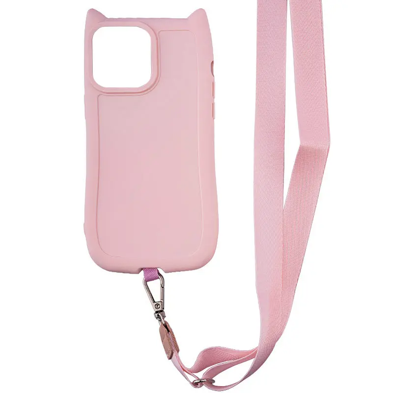 Чохол TPU GETMAN Cat with straps для Apple iPhone 14 Pro Max (6.7) Pink - фото 2