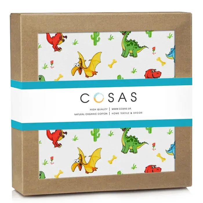 Фланелеві пелюшки Cosas Colorful Dino 80х80 см різнобарвна (FlannelDiapers_DinoBabyColor_80x80) - фото 3