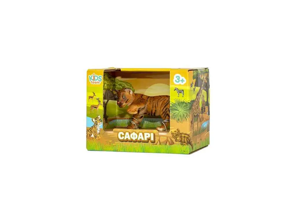 Фігурка KIDS TEAM ANIMALS тварини "Сафарі" Q9899-A83 Тигреня в асортименті - фото 7