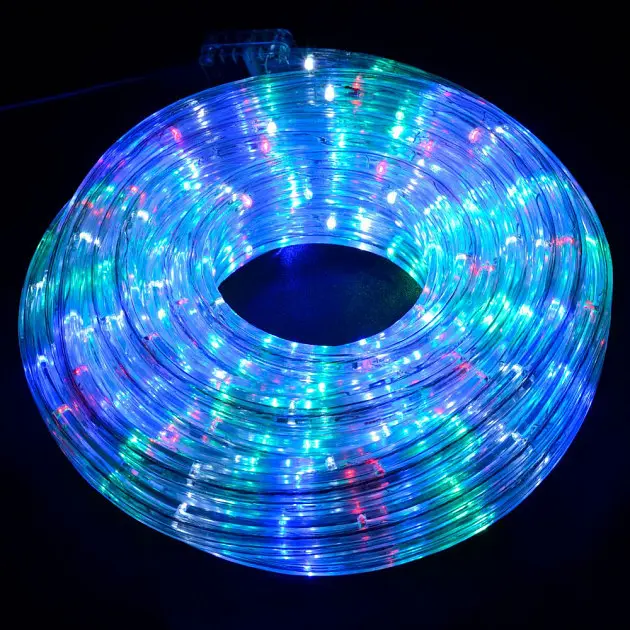 Світлодіодна LED новорічна гірлянда прозорий шланг силіконовий 9.8 м Дюралайт мульти колір - фото 3
