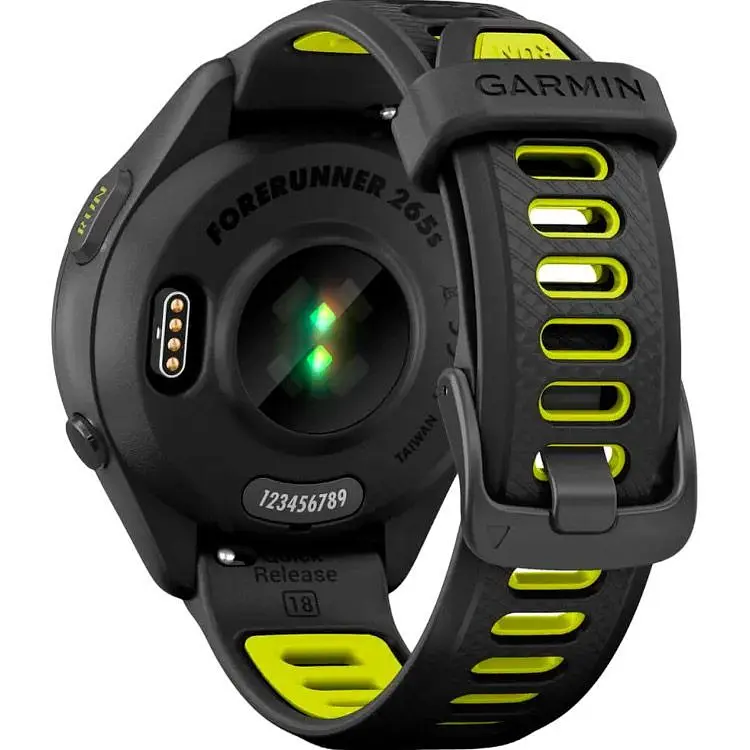 Смарт-годинник Garmin Forerunner 265S Black Bezel and Case with Black/Yellow Silicone Band 010-02810-03 [89362] - фото 8
