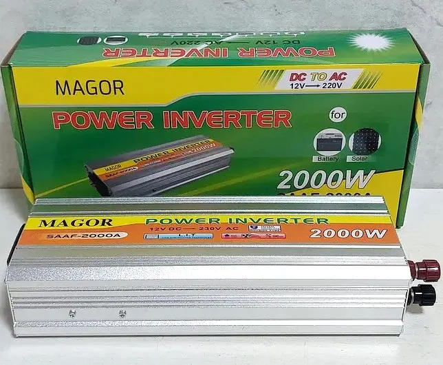 Автоінвертор 12 V-220 V 2000 W перетворювач напруги 12 V-220 V 2000 Вт Power Inverter Magor - фото 3
