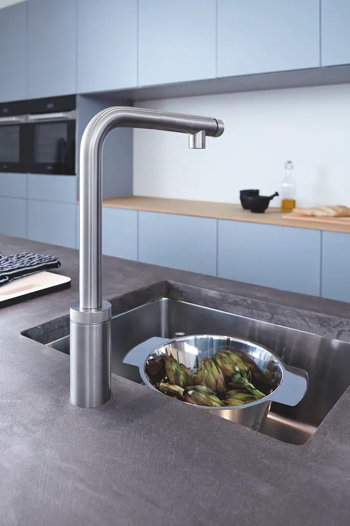 Змішувач для кухні з висувним виливом Grohe Minta Smartcontrol 31613DC0, Нержавіюча сталь - фото 4