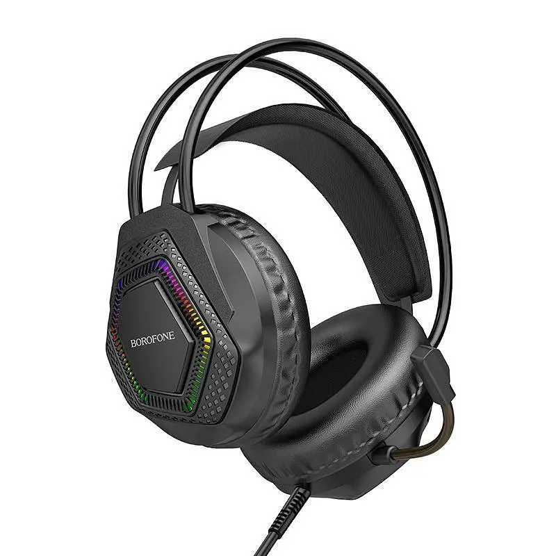 Накладні навушники Borofone BO105 Thunder 3.5mm+USB Black - фото 2