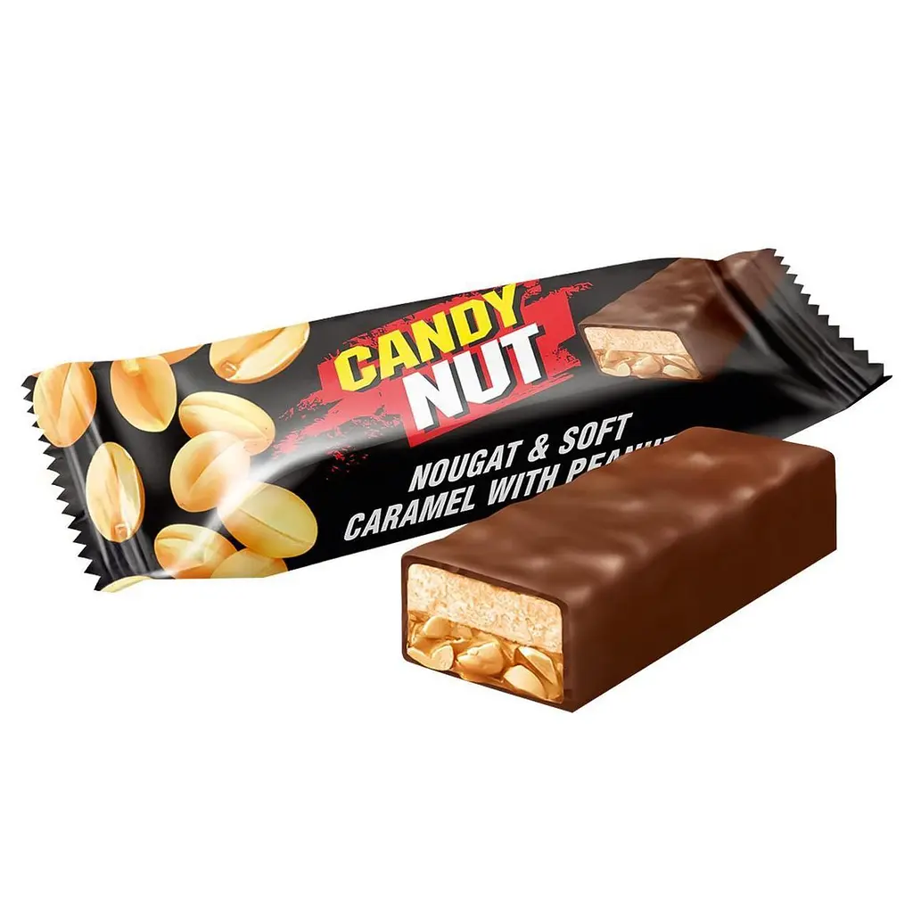 Цукерки Roshen Candy Nut Нуга та м'яка карамель з арахісом 1 кг - фото 2