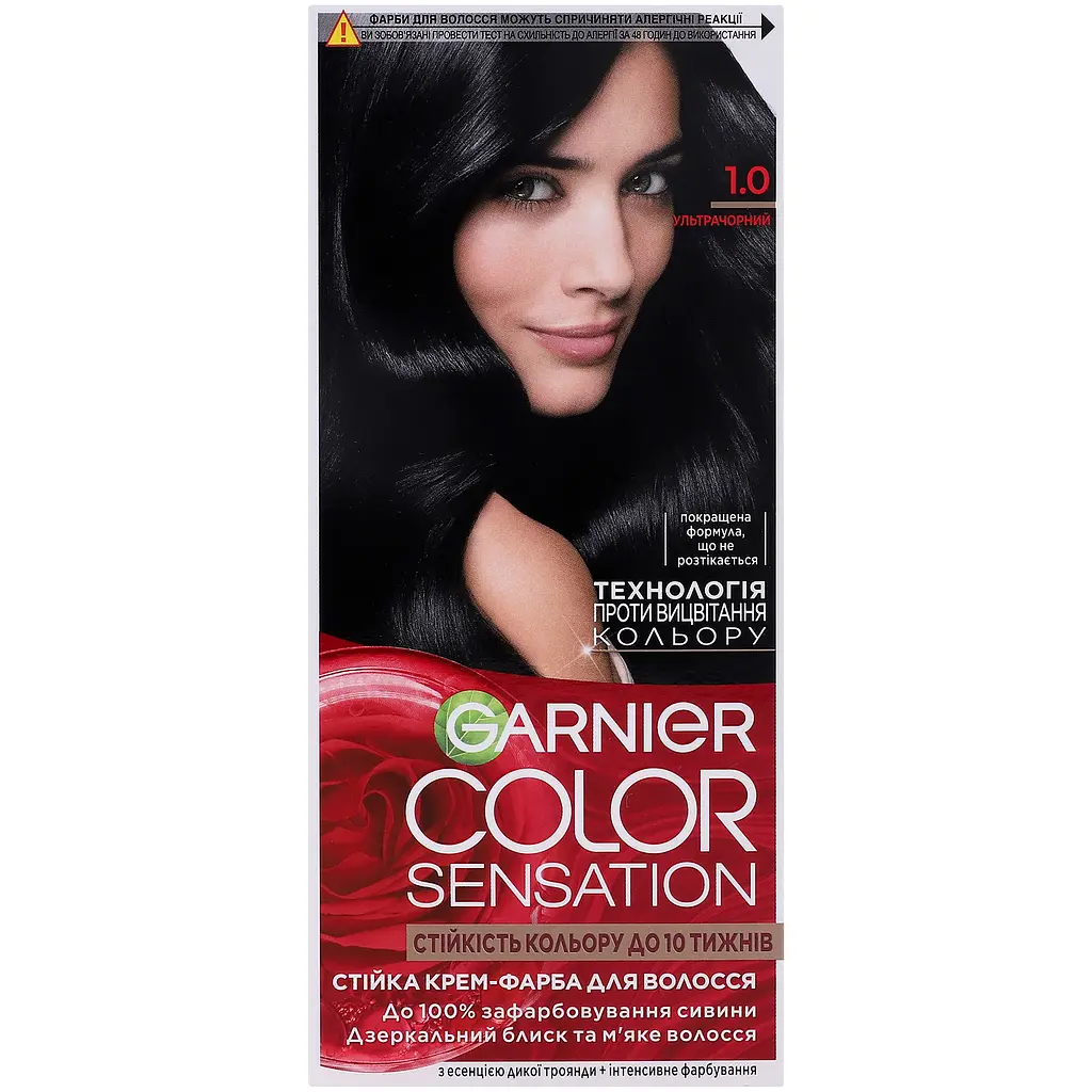 Фарба для волосся Garnier Color Sensation відтінок 1.0 ультра чорний 110 мл (C5651078) - фото 3