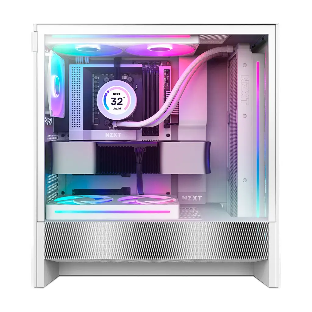 Корпус для ПК NZXT H5 Flow RGB Compact All White (CC-H52FW-R1) - фото 8