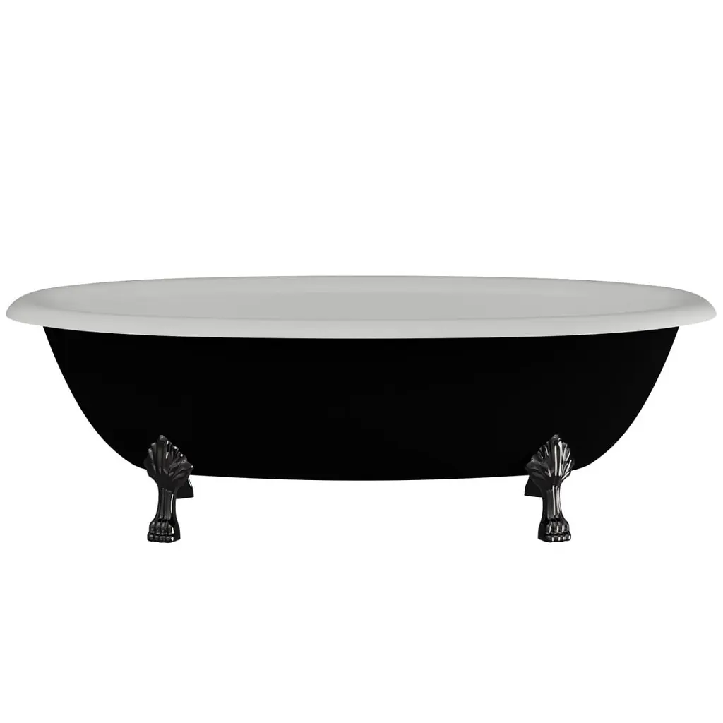 Ванна отдельностоящая матовая Amidicon Olimpia 180x90 черная из литого камня черные ножки OLIMPIA_180_nizhk-bl_BLACK_MAT, Черный матовый - фото 8