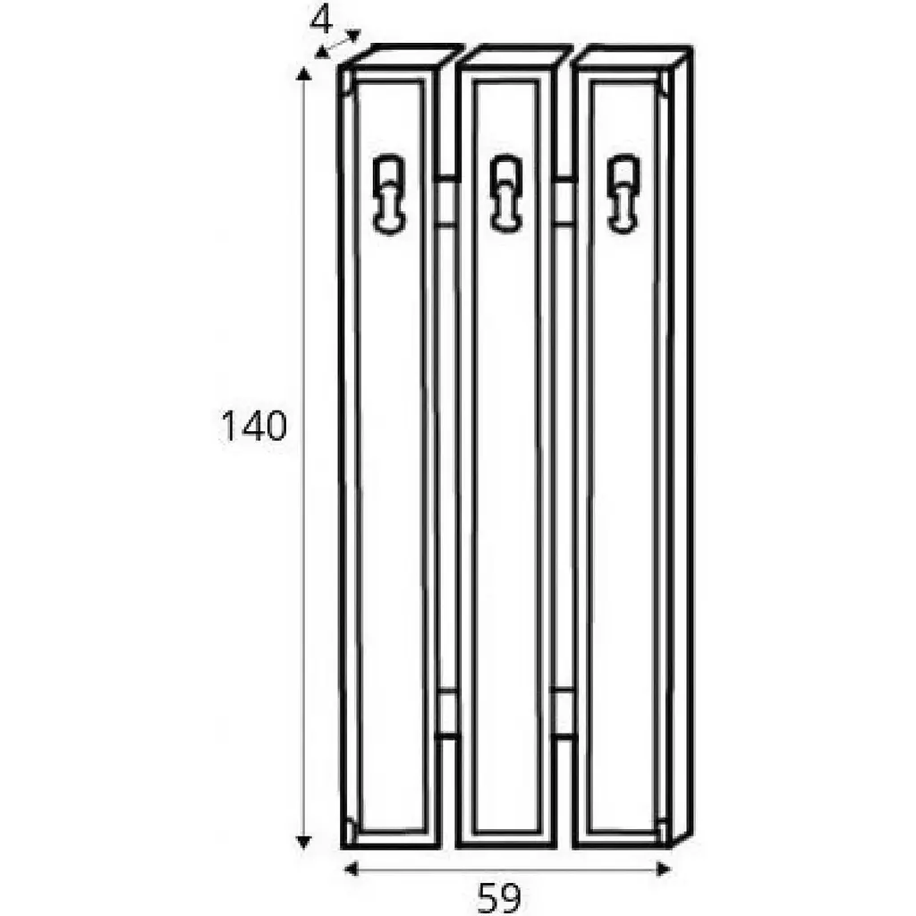 Вешалка настенная ВМК Индиана JWIE/60 Дуб шутер (GRB-1851) - фото 5