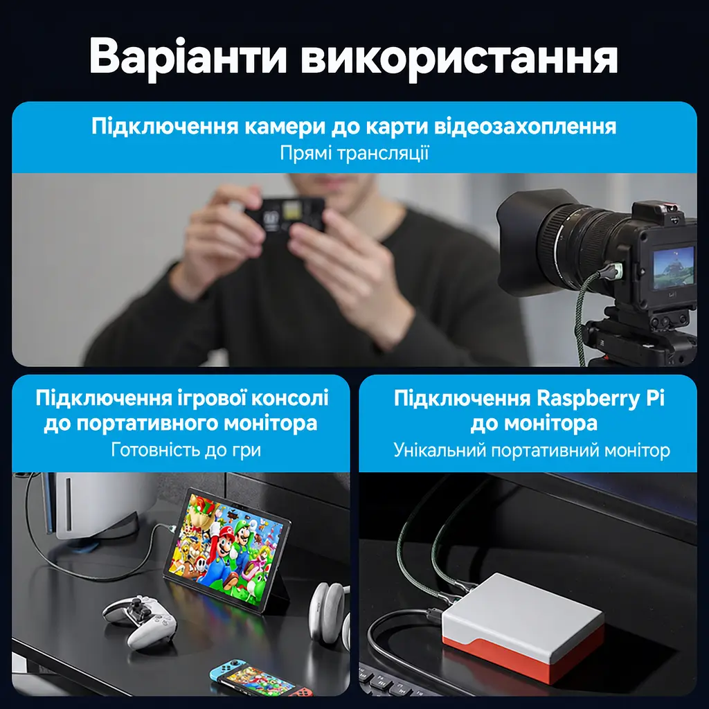 Відеокабель Vention AGJGF Mini HDMI - HDMI 2.1 8K 60 Гц 1 м зелений (AGJGF) - фото 9