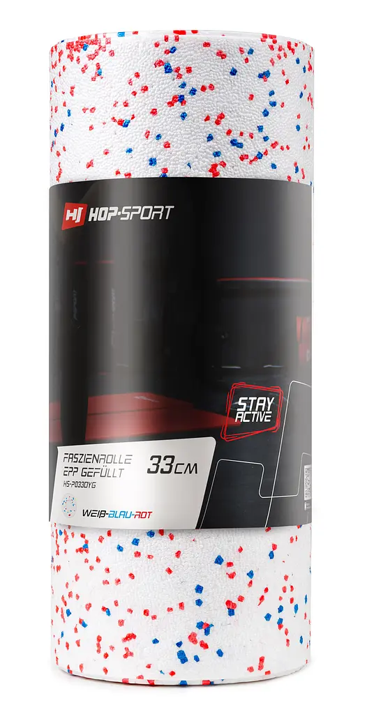 Роллер масажер (валик, ролик) Hop-Sport 3 в 1 EPP 33см HS-P033DYG білий - фото 2