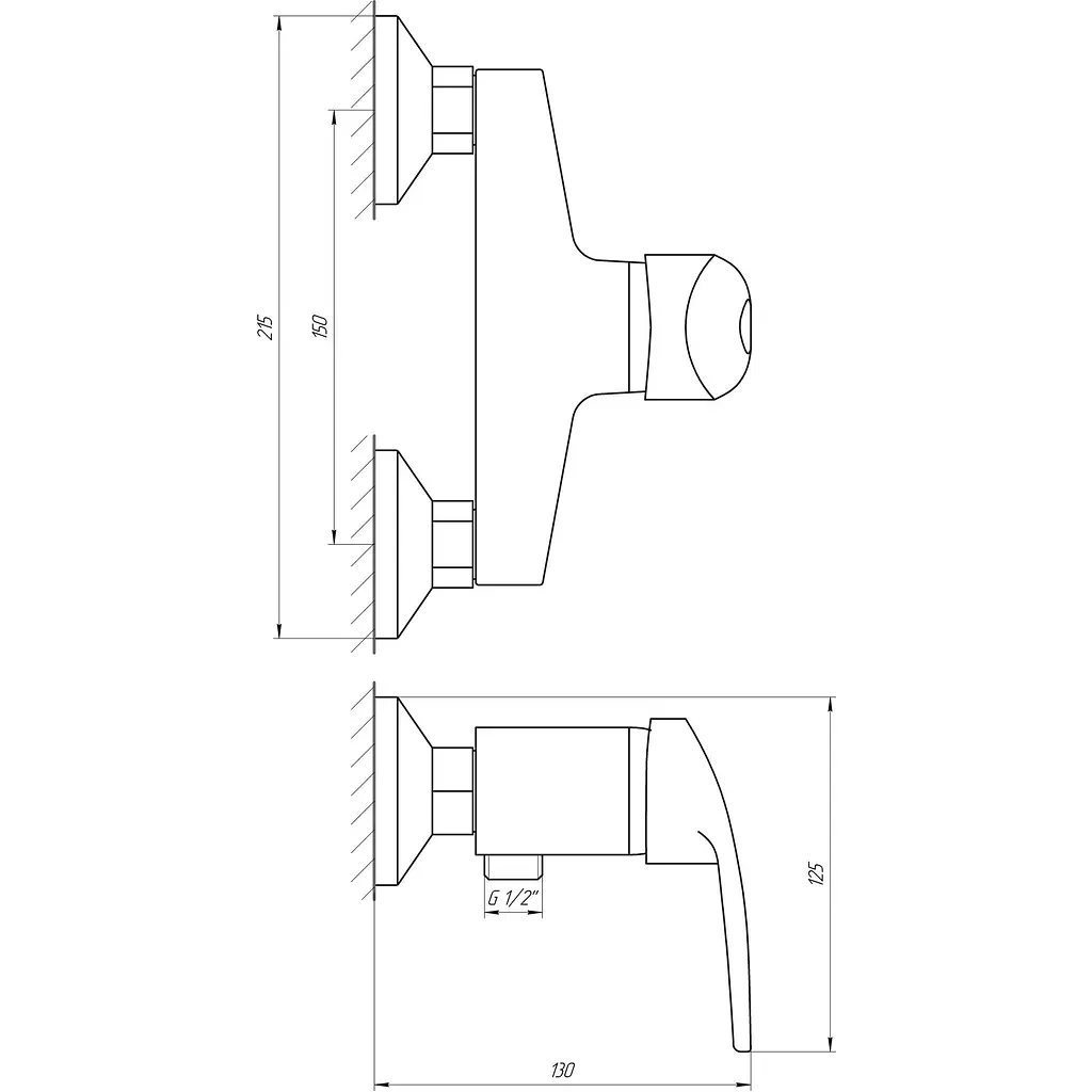 Змішувач для душу Globus Lux Caprice GLCA-0105N (9247) - фото 3