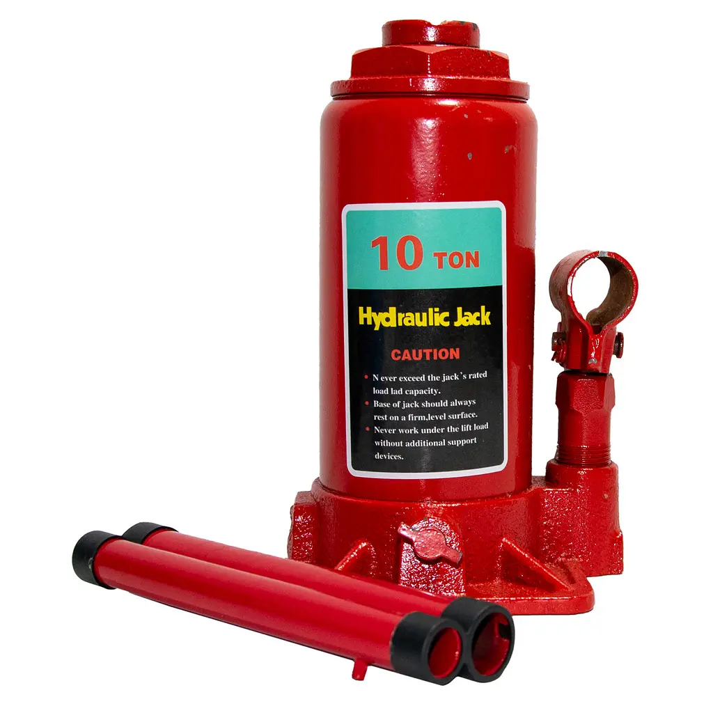 Домкрат гідравлічний Hydraulic Jack, вантажопідйомність 10 тонн, висота підйому 200–380 мм, червоний - фото 2