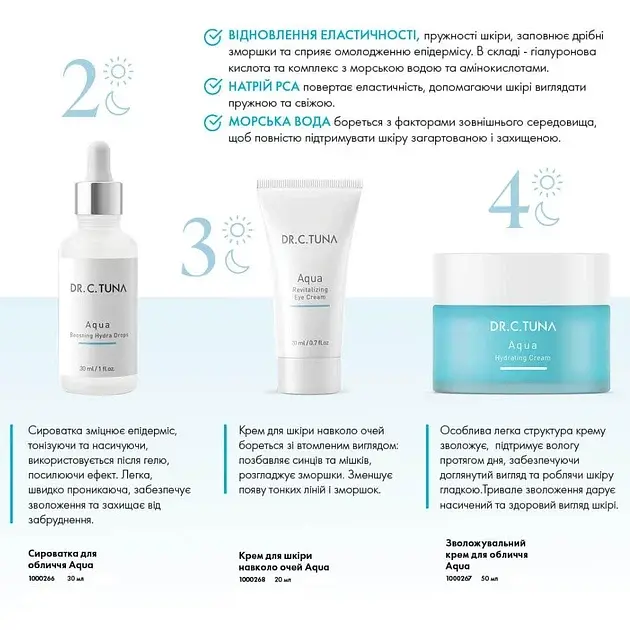 Набір зволожувальний для сухої шкіри Farmasi Aqua Dr. C. Tuna 4 - фото 6