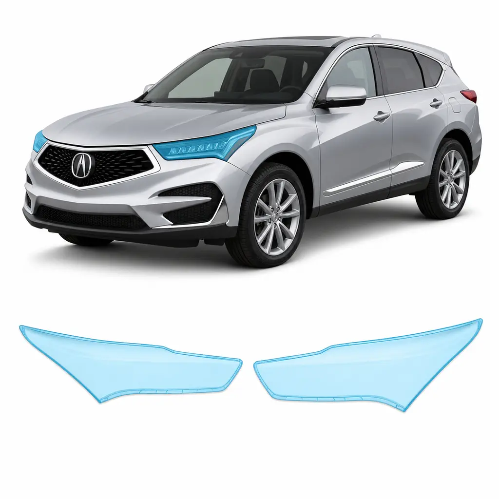 Антигравійна захисна бронеплівка за лекалами для Acura RDX TC1 2019-2021 - оптика (фари та ПТФ)