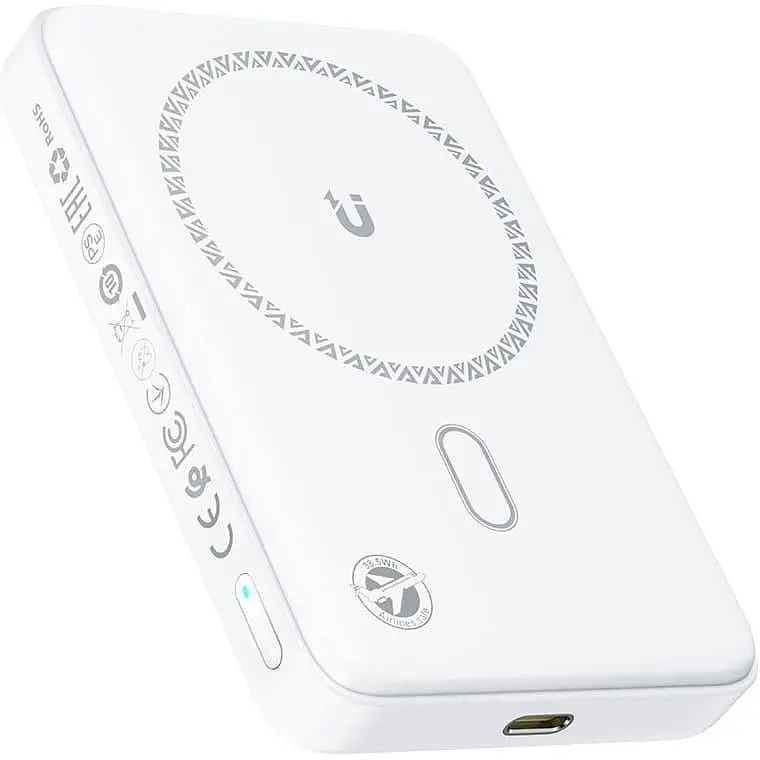Павербанк Acefast Magnetic Wireless White 10 000 mAh / 15 Вт (6974316285212) - фото 3