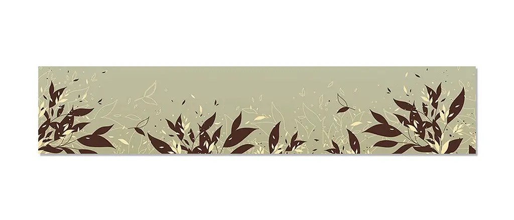 Кухонний фартух Намальоване листя ПВХ для декору 60х300 см Рослини Бежевий Happy Pocket Z185033 - фото 7