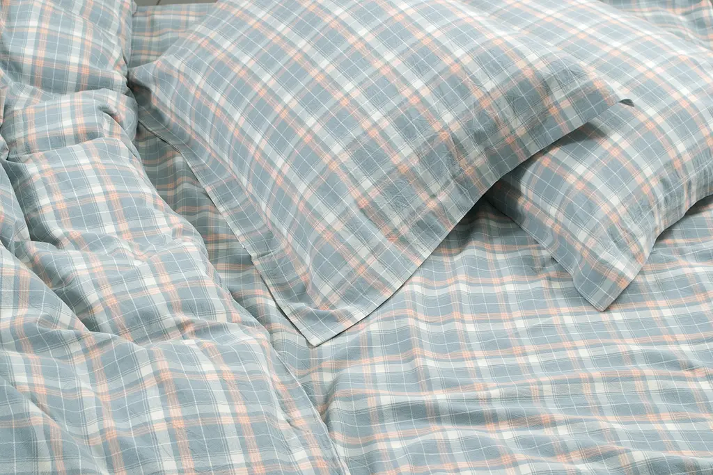 Постельное белье Lotus Home - Checked Caledonia голубой семейный - фото 4