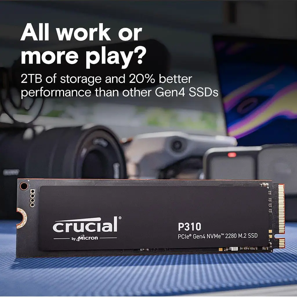 Накопичувач SSD Crucial m.2 NVMe 500GB P310 PCIe 4.0x4 480 512 (CT500P310SSD8) - фото 6