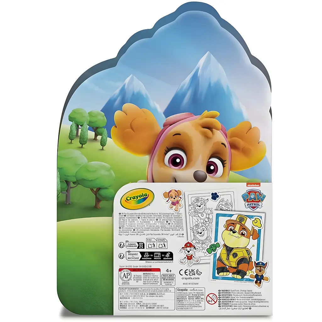 Переносний набір для малювання Crayola Paw Patrol з фломастерами та розмальовками - фото 5