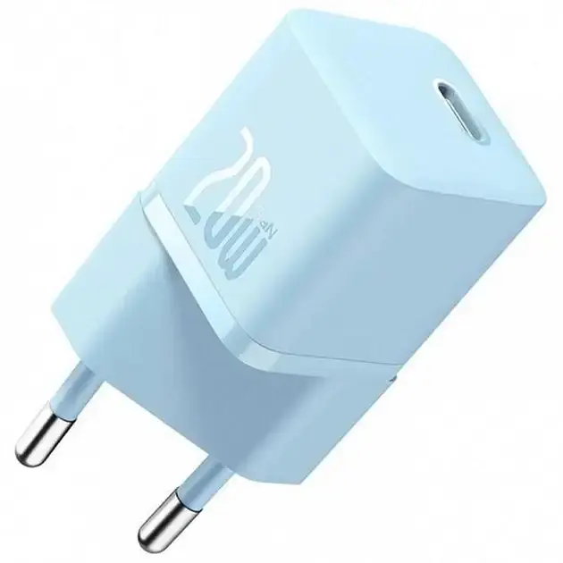 Мережевий зарядний пристрій Baseus GaN5 Fast Charger Xiaomini 1C 20W EU CCGN050103 Blue - фото 4