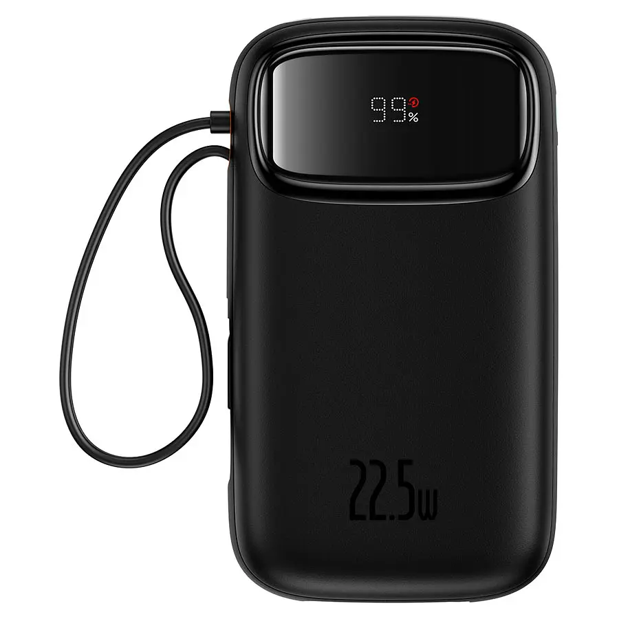 Зовнішній акумулятор Baseus Power Bank QPow2 Dual-Cable 20000mAh 22.5W (P10055000112-B1) Black - фото 2
