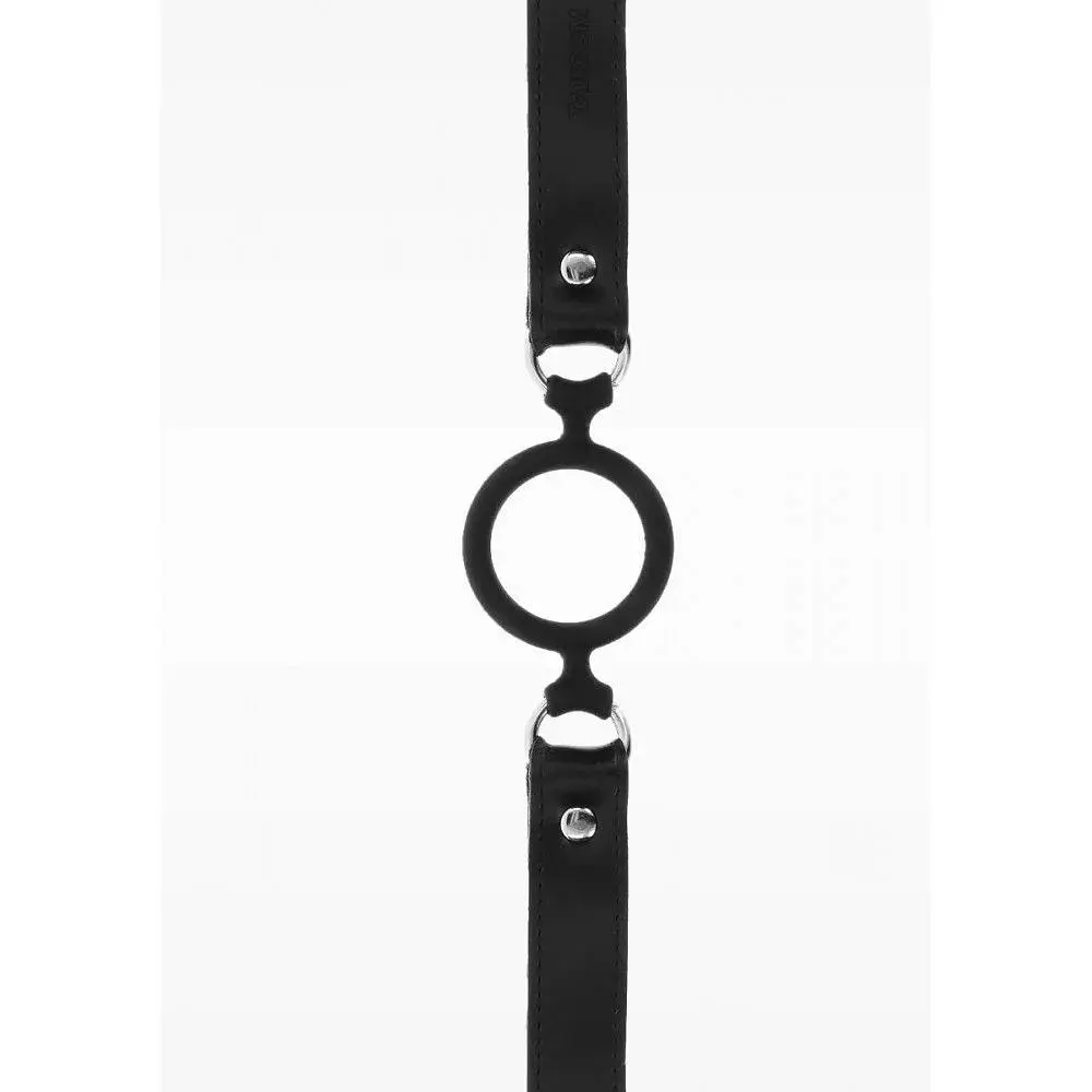Силіконовий кляп-кільце Taboom Open Ring Gag, чорний - фото 2