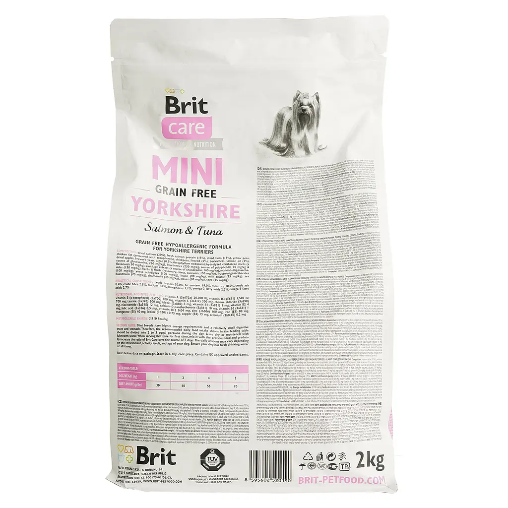 Cухий корм для собак породи йоркширський тер'єр Brit Care Sensitive Grain Free Yorkshire з лососем і тунцем 2 кг - фото 3