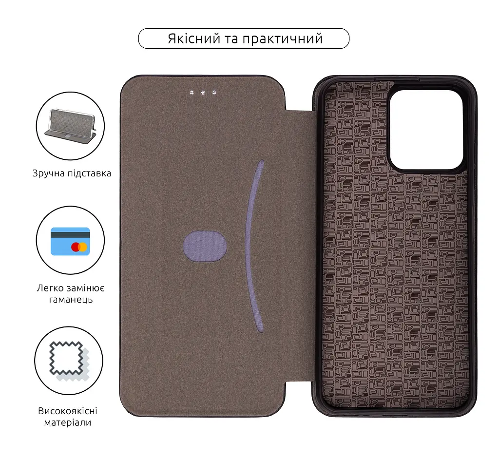 Чехол-книжка для ZTE Blade V50 Design 4G/A73 4G, G-Case, черный, кожаный чехол-книга из экокожи (PU) и TPU, с магнитом, с подставкой и вместительным кардхолдером, противоударный, защита всего корпуса, ArmorStandart (ARM70729) - фото 3