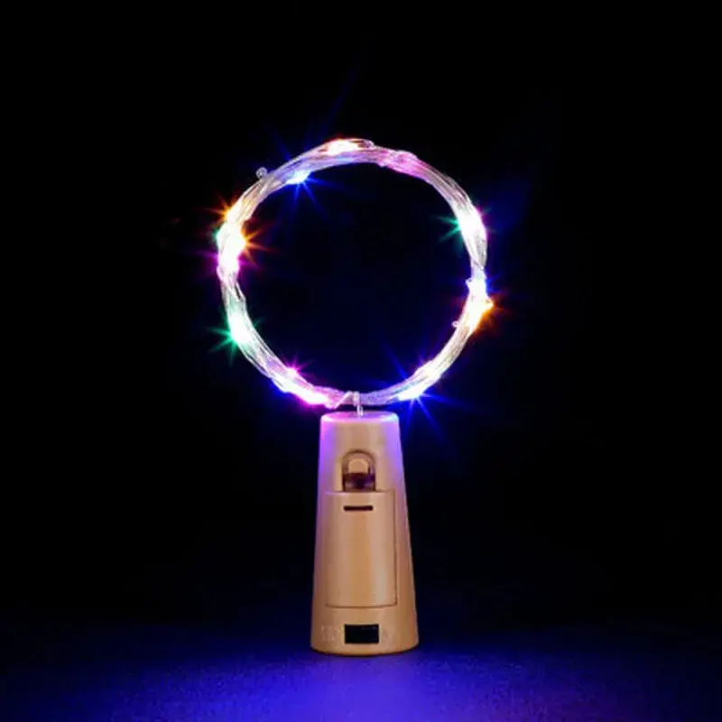 Гірлянда ColorWay пробка для пляшки на батарейках LED 20/2М (5шт/уп) кольорова (CW-GC-20L2BMC) - фото 3