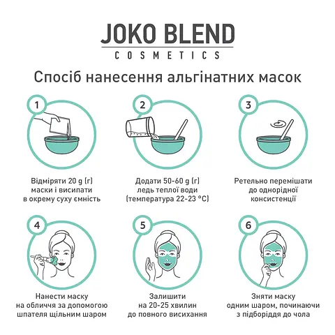 Альгінатна маска Joko Blend для шкіри навколо очей, з пептидами, 20 г - фото 4