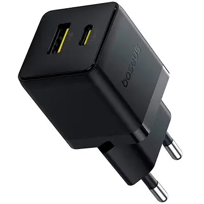 Зарядний пристрій Baseus Palm Cluster 30 Вт, USB-C + USB-A, швидке заряджання, чорний (P1011160A113-00) - фото 10