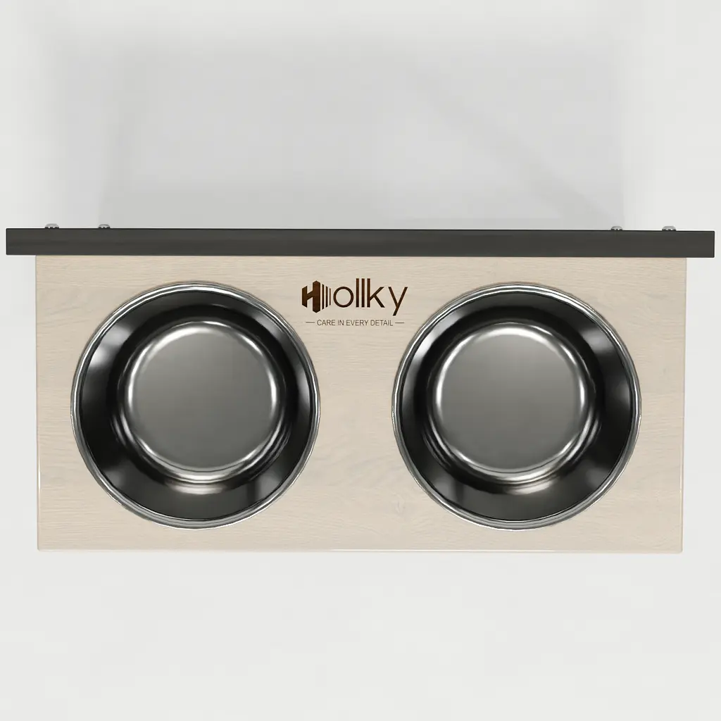 Hollky Flex L — регульовані миски на підставці для великих собак (2 × 1.8 л) - фото 4