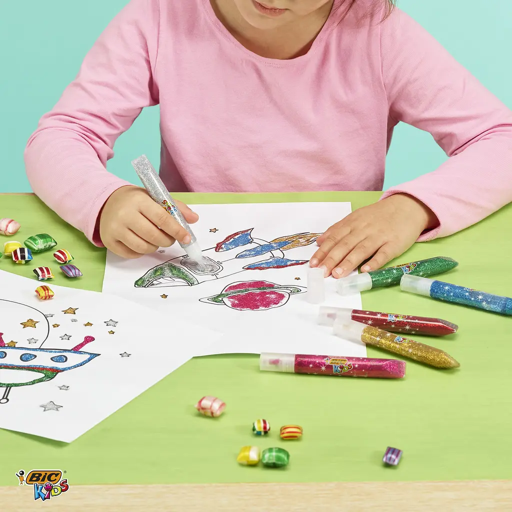 Набір клей-олівців BIC Kids Glitter Glue Metallic 6 шт. (893269) - фото 5