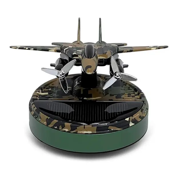 Ароматизатор автомобільний Військовий літак B5 на сонячній батареї - фото 4