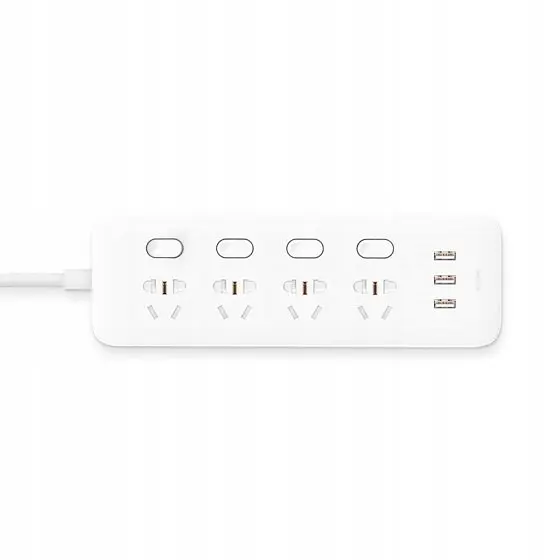 Мережевий фільтр-подовжувач MiJia Power Strip (4 розетки + 3 USB-port) 2 м White MJSWSKCXB-01QM (NRB4023CN) - фото 2