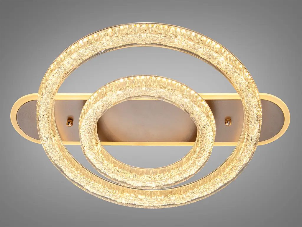 Люстра стельова Diasha LED золото 80W пульт 14 м² - фото 2