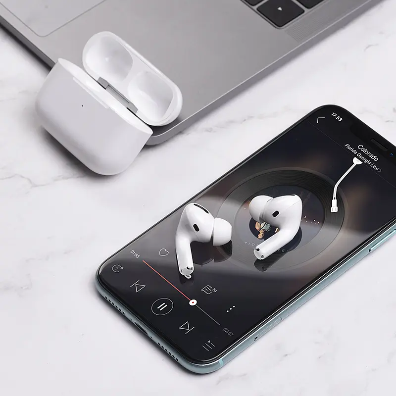 Навушники Borofone BW04 Active noise cancelling true wireless BT headset White - фото 5