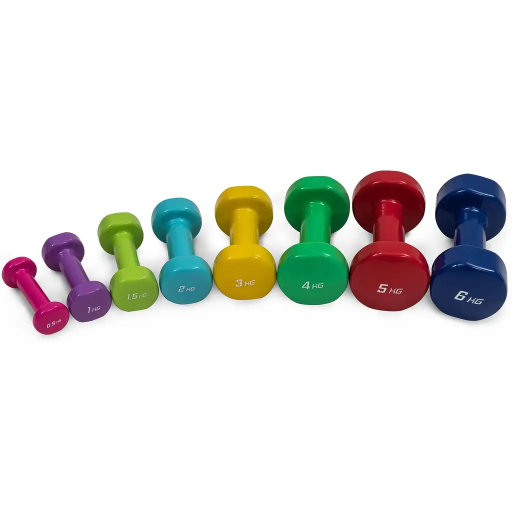 Гантели для фитнеса Hop-Sport виниловые круглые HS-V015DC 2х1,5 кг - фото 4