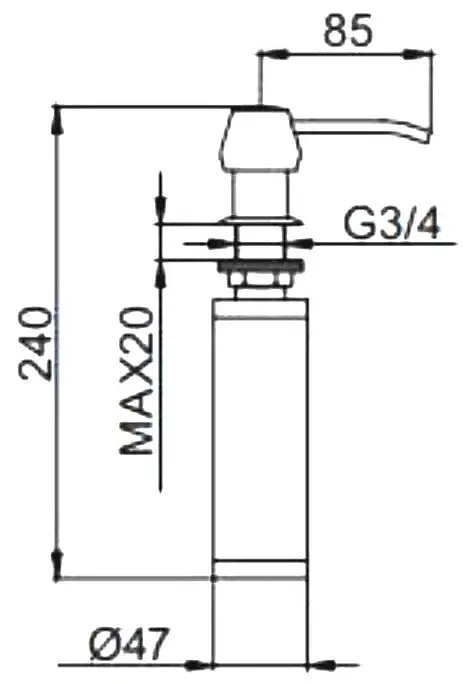 Дозатор для миючого засобу Frap F405 хром 150 мл, Хром - фото 5