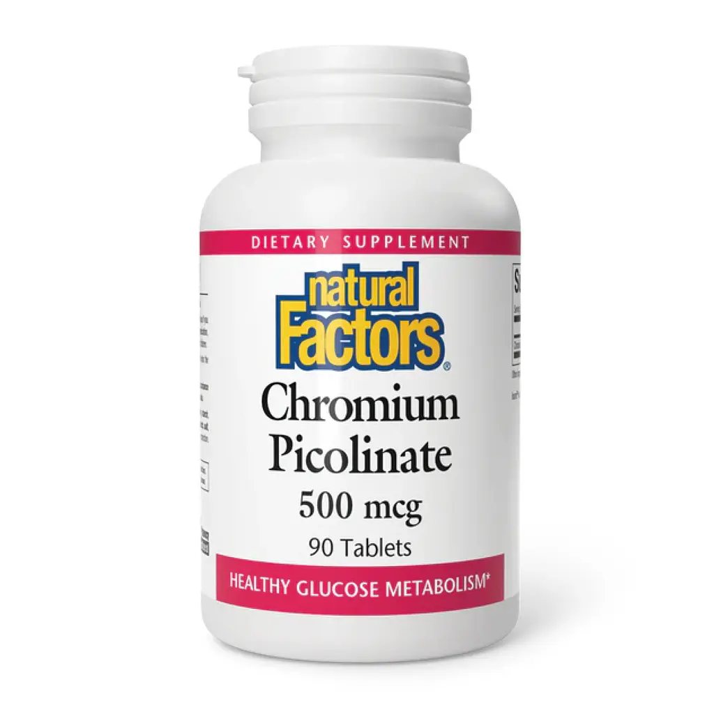 Хром 500 мкг Natural Factors (Chromium Picolinate) - 90 таблеток