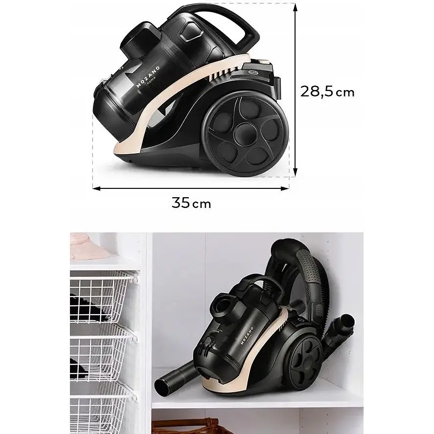Пылесос Mozano Smart Cyclonic 4000W циклонный без мешка Beige - фото 10