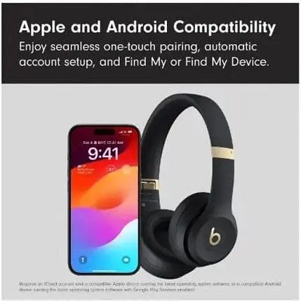 Навушники ігрові Beats by Dr. Dre Solo 4 бездротові чорно-золотисті (MC2L4) - фото 5