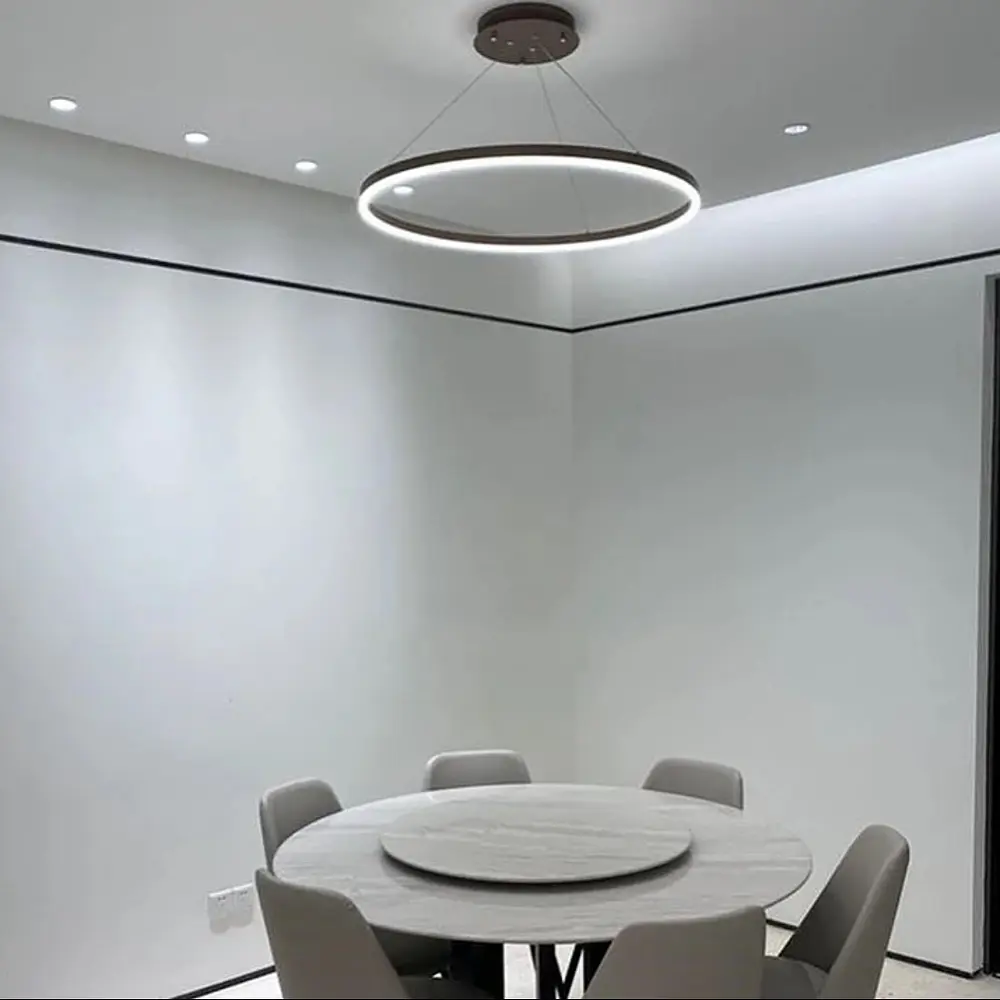 Современная LED люстра в черном каркасе Ст. M 2702 BK | Line F - фото 8