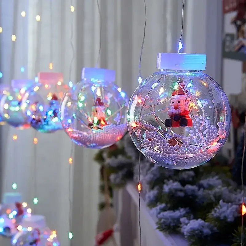 Xmas гірлянда мікс 4 види 200L M-1 Copper curtain ball lamp Мультикольорова 3M*1.5M (XPRO-7557_248) - фото 8