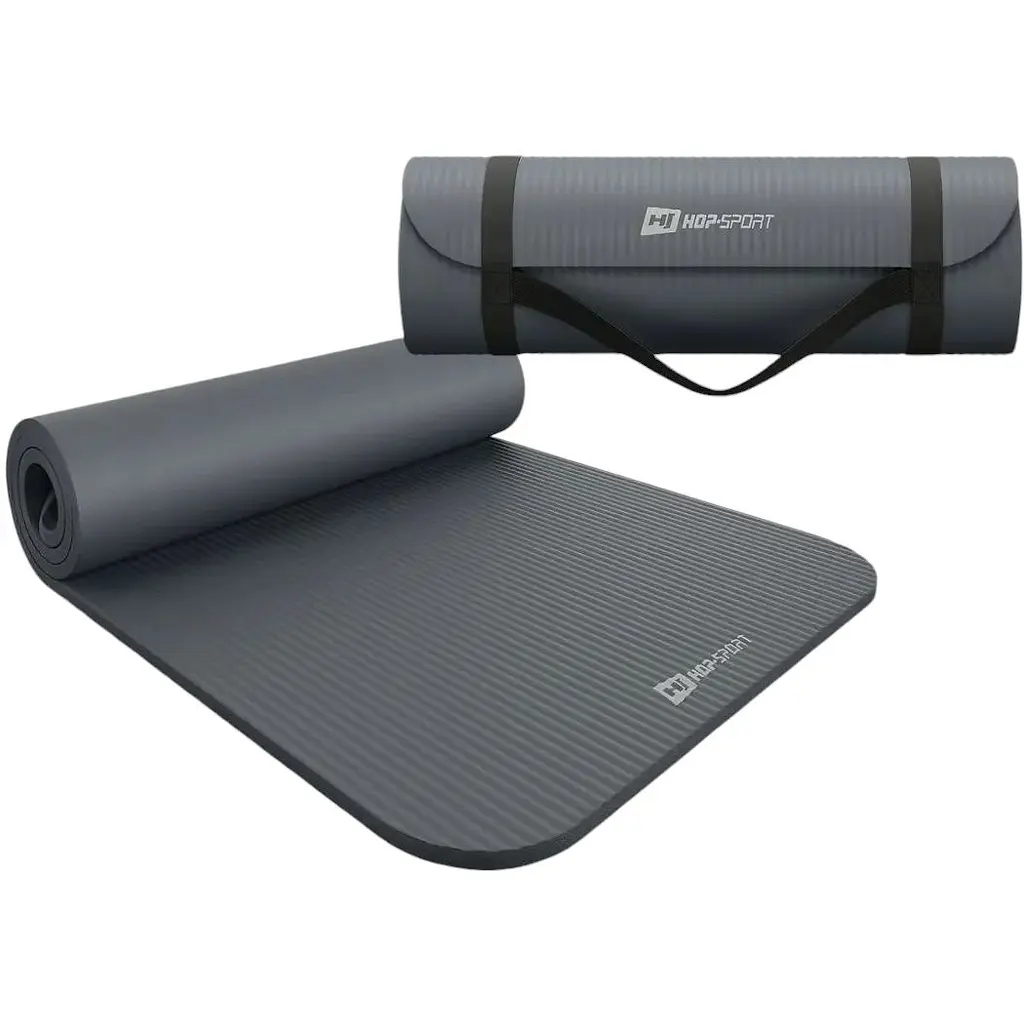 Коврик для йоги Hop-Sport HS-NB015GM NBR 1.5 см графитовый - фото 5
