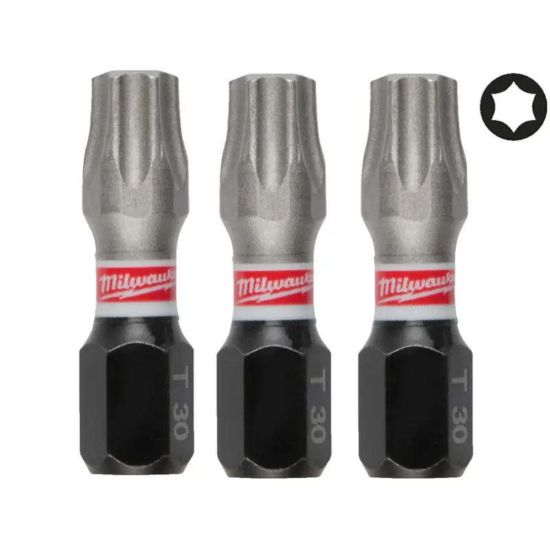 Біта SHOCKWAVE MILWAUKEE, TX30, 25мм, (3шт)