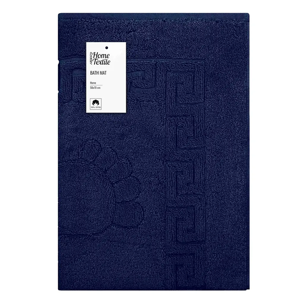 Килимок для ніг махровий Ardesto Home 50х70см, 100% бавовна, темно-синій (ART2557NA)