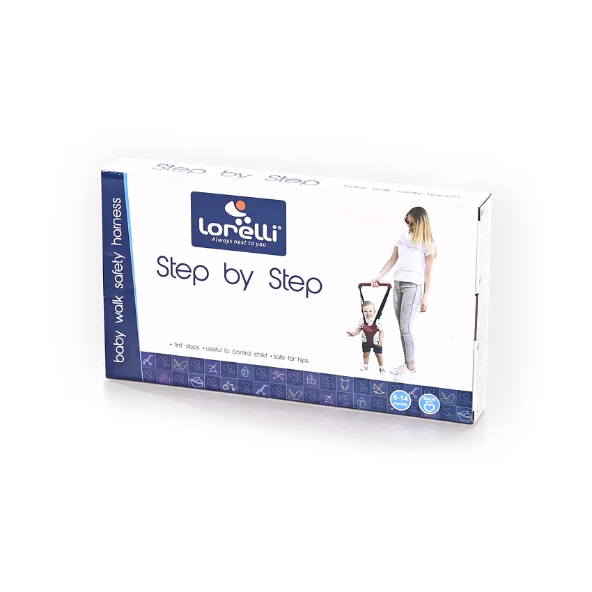 Дитячі віжки - ходунки для перших кроків з ручкою Step by Step Lorelli Рожевий - фото 2
