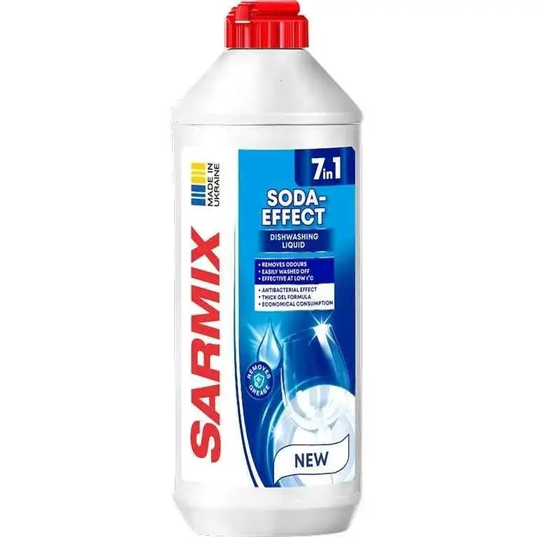 Гель для миття посуду SARMIX 900мл 7в1 Сода Ефект